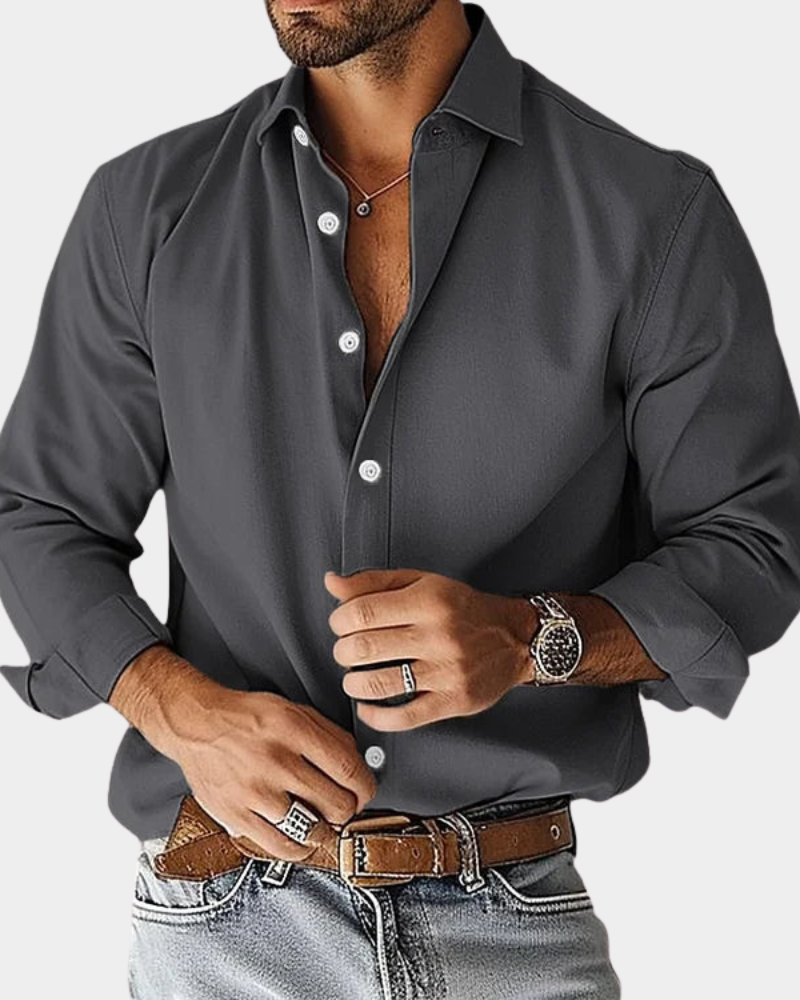 Camicia Albiero - in cotone elasticizzato Premium